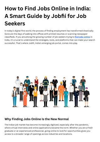 How to Find Jobs Online in India A Smart Guide by Jobfii for Job Seekers