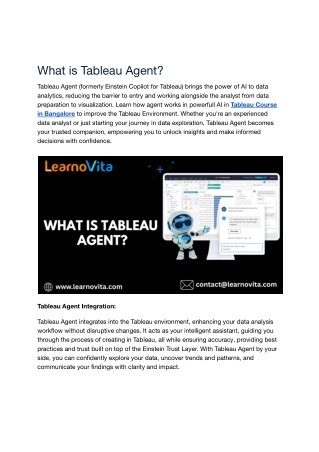What is Tableau Agent?