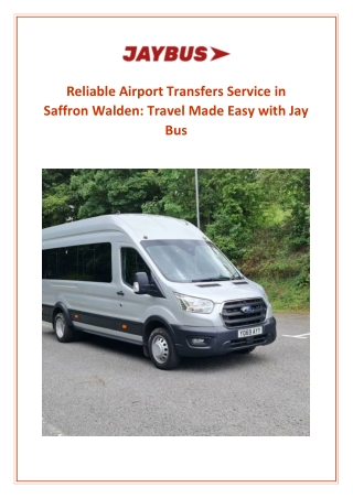 Smooth Travels Start Here: Reliable Airport Transfer Service You Can Trust