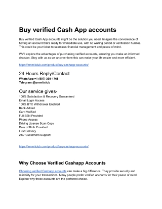Buy verified Cash App accounts