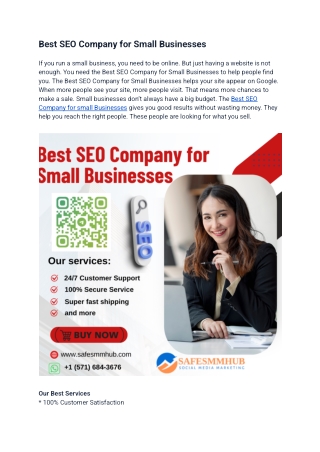 How Do I Best SEO Company for Small Businesses Without Getting Scammed_