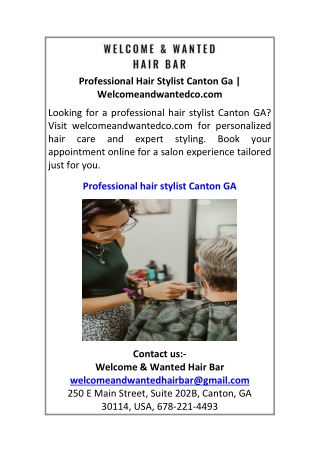 Professional Hair Stylist Canton Ga Welcomeandwantedco.com