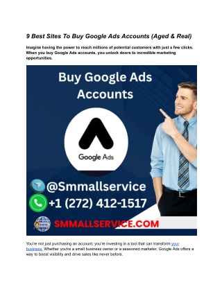 9 Best Sites To Buy Google Ads Accounts (Aged & Real)