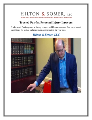 Trusted Fairfax Personal Injury Lawyers