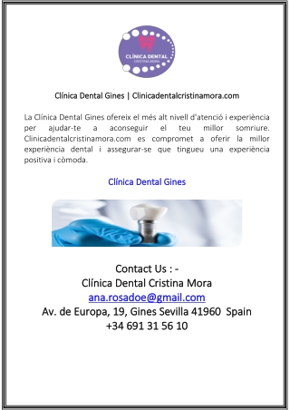 Clínica Dental Gines Clinicadentalcristinamora.com