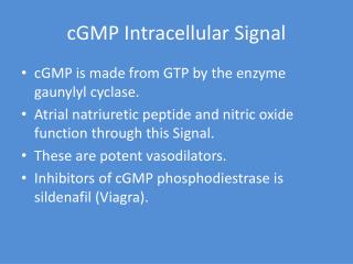 cGMP Intracellular Signal