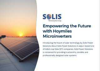 Empowering Smarter Solar with Hoymiles Microinverters – By Solis Power Solutions