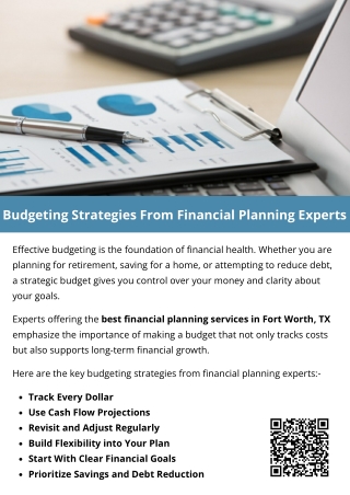 Budgeting Strategies From Financial Planning Experts