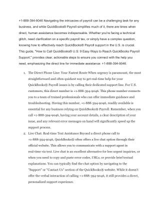 QuickBooks® Payroll