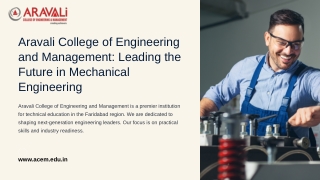 Best Mechanical Engineering College in Faridabad | ACEM