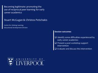 Becoming legitimate: promoting the use of reciprocal peer learning for early career academics