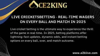 Live Cricket5Betting – Real-Time Wagers on Every Ball and Match in 2025