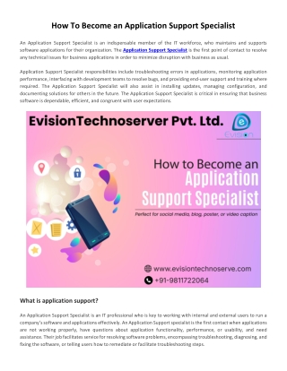 How To Become an Application Support Specialist