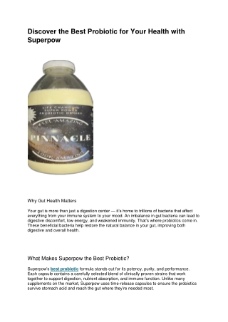 Nourish Your Gut Daily with Superpow’s Food with Probiotics Blend