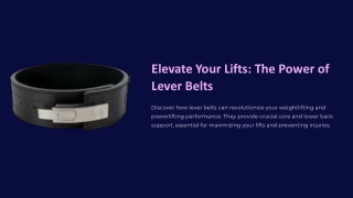 Lever belt