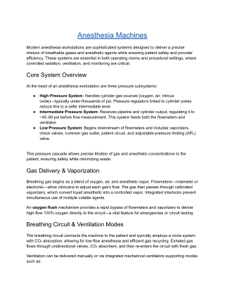 Anesthesia Machines