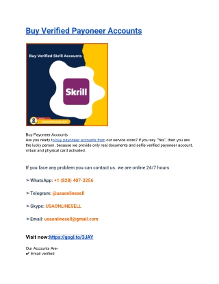Buy Verified Payoneer Accounts  in 2025 USA UK CK