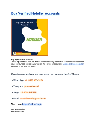 Buy Verified Neteller Accounts   in 2025 USA UK CK