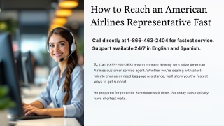 How to Reach an American Airlines Representative Fast | Call 1-866-463-2404 for