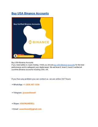 Buy Verified Binance accounts   in 2025 USA UK CK