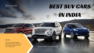 Best SUV Cars In india