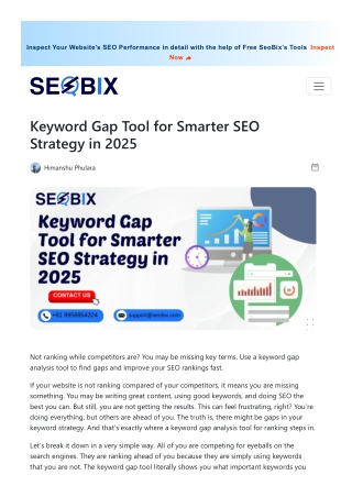 Find Hidden SEO Opportunities with a Keyword Gap Tool