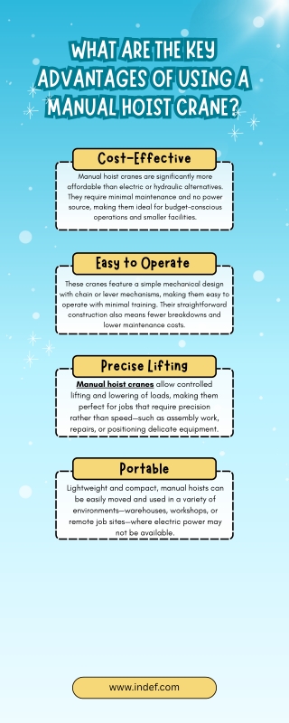 What Are the Key Advantages of Using a Manual Hoist Crane?