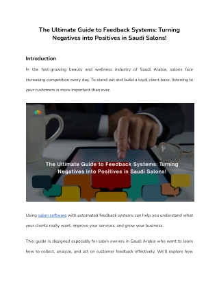Salon Feedback Automation - Improve Client Satisfaction & Loyalty