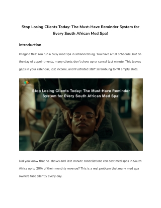 Reduce No-Shows with MioSalon  Must-Have Reminder System for Med Spas