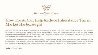 How Trusts Can Help Reduce Inheritance Tax in Market Harborough