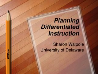 Planning Differentiated Instruction