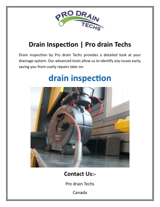 Drain Inspection