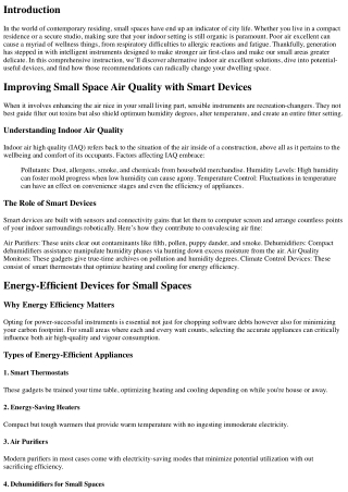 “Improving Small Space Air Quality with Smart Devices”