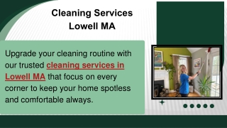 Cleaning Services Lowell MA