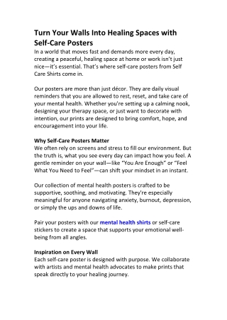 Customer Care | Mental Health & Self-Care Apparel