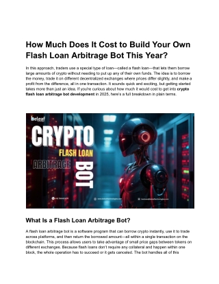 crypto  flash loan arbritage bot