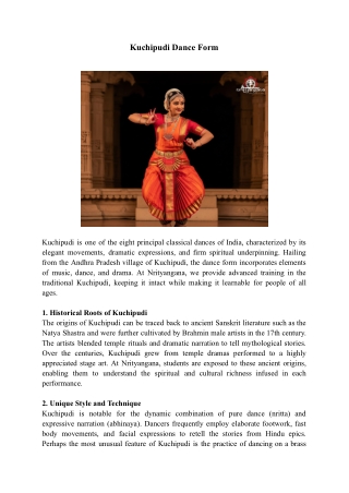 Kuchipudi Dance Form _ Nrityangana