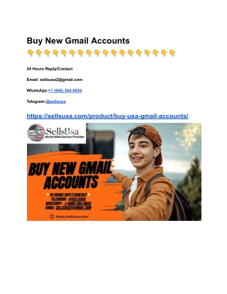 Buy New Gmail Accounts