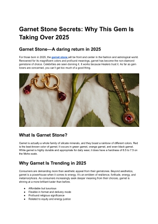 Garnet Stone Secrets_ Why This Gem Is Taking Over 2025