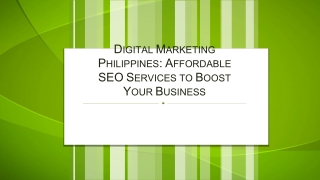 Digital Marketing Philippines Affordable SEO Services to Boost Your Business