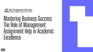 Mastering Business Success: The Role of Management Assignment Help in Academic E