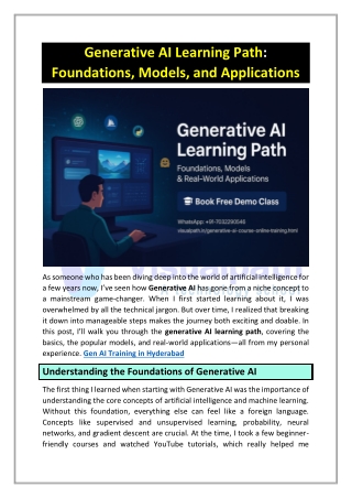 Gen AI Training in Hyderabad | Genai Courses for Beginners