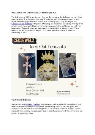 Custom Iced Out Pendants - Iced Jewelz