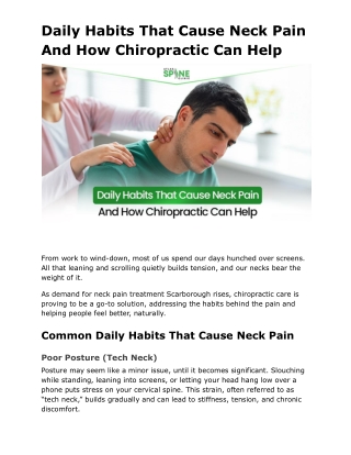 Atlas - Daily Habits That Cause Neck Pain (And How Chiropractic Can Help)