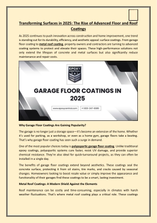 Floor and Roof Coatings