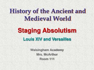 History of the Ancient and Medieval World