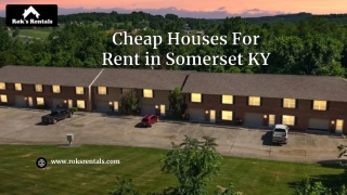 Cheap Houses For Rent in Somerset KY