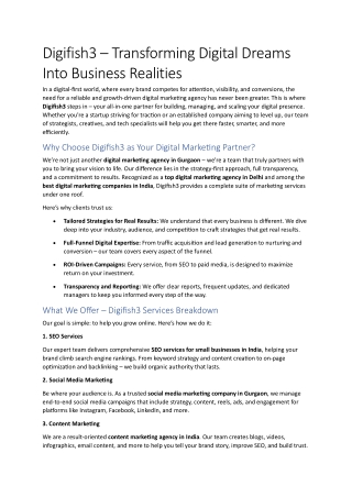 All-in-One Digital Marketing Services