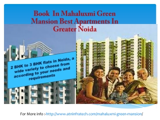 Book 2/3 BHK Apartments in Mahaluxmi Green Mansion