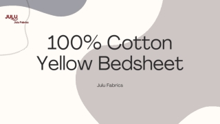 100% Cotton Yellow Bedsheet